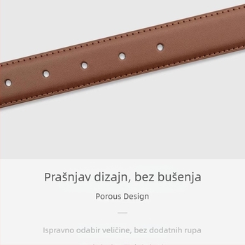 Ženski kaiš od PU kože s kopčom od nehrđajućeg čelika, kopča s pinom, širina 2-4 cm, jesen 2024