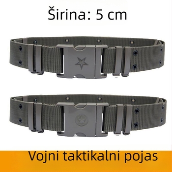 Platneni taktički pojas s tkanom konstrukcijom i PVC kopčom (Zaključavanje: kopča, Proces izrade tkanja, Pakiranje u prozirnoj vrećici)