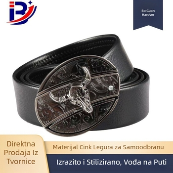 Muška kopča za kaiš od legure, ovalnog oblika, glatka kopča, uzorak životinje, hip-hop stil