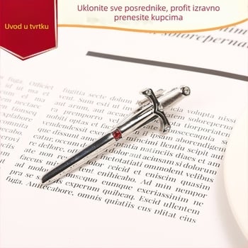 Spona za kravatu s motívom mača — Personalizirana metalna spona, Unisex, za odrasle, proljeće 2025 izdanje