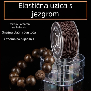 Elastična žica za nanošenje perli i budističkih mala, visoka elastičnost za ružino drvo i rudrakša perle