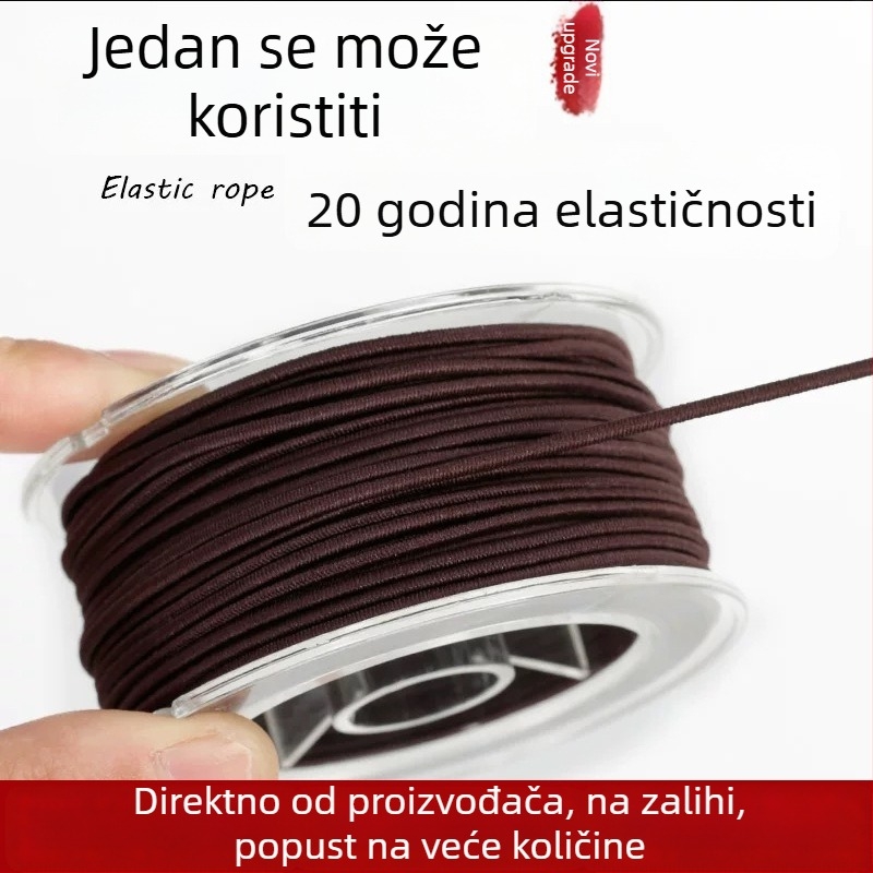 Elastična žica za nanošenje perli i budističkih mala, visoka elastičnost za ružino drvo i rudrakša perle
