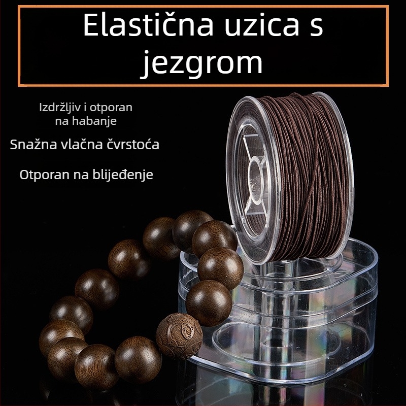 Elastična žica za nanošenje perli i budističkih mala, visoka elastičnost za ružino drvo i rudrakša perle