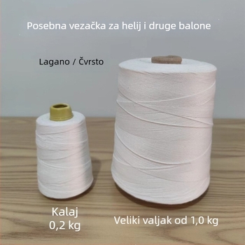 Niti za vezanje balona od pamukovog konca — mješavina poliester-pamuk; pogodna za balone, ukrase i igračke