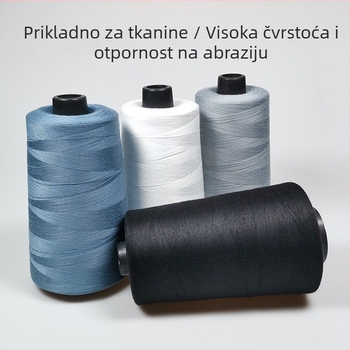 Double Canary visoko brzinska poliester šivaća nit; 100% poliester vlakna; Podrijetlo: Shunde, Foshan; Pogodno za torbe, odjeću i kućne tekstilije.