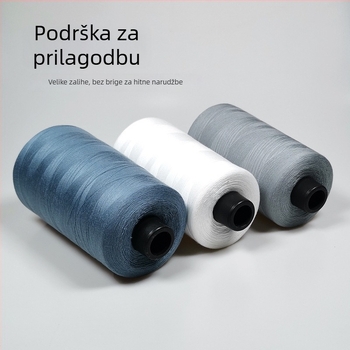 Double Canary visoko brzinska poliester šivaća nit; 100% poliester vlakna; Podrijetlo: Shunde, Foshan; Pogodno za torbe, odjeću i kućne tekstilije.