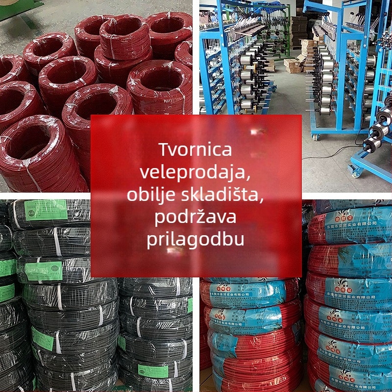 GB-standard 6 AWG meki silikon kabel, otporan na visoke temperature, kabel baterijskog paketa, dvovodični, -60°C do 200°C, 600V