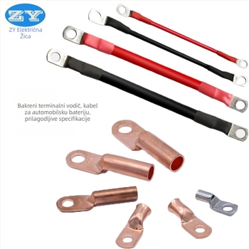 Kabel baterije za električno vozilo, cinkovana bakarna žica, silikonski omotač, presjek 25 mm², 600V, 200°C