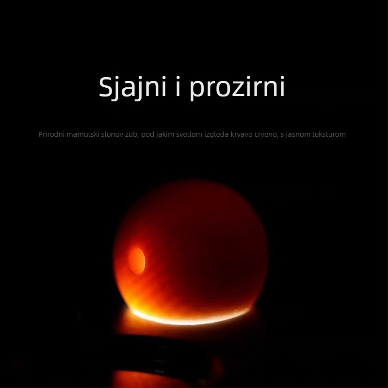 Ogrlica od mamutske slonovine s cilindričnim zrnom — geometrijski oblik, izrezbareno, s jednim slobodnim zrnom