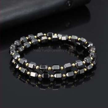 Ogrlica od magnetskog materijala, geometrijski dizajn, kugličasti lanac, model YJXL127, Yiwu Yunjin Jewelry