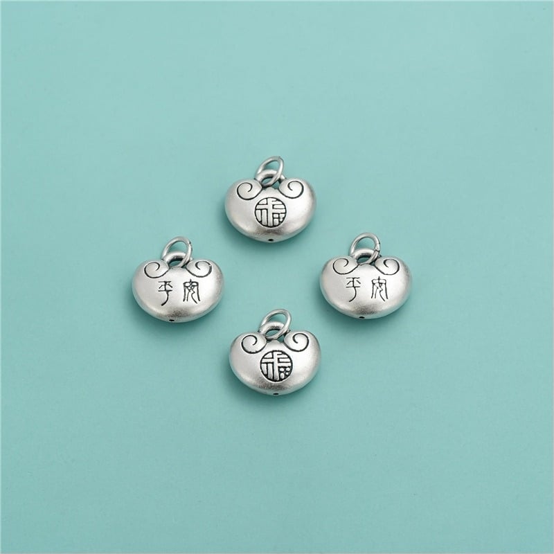 S999 Čisto srebro 3D Sretan privjesak