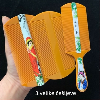 Četka za njegu dlake psa sa finim zubima za uklanjanje buha, jaja buha i peruti (Plastika; Marka: Unique; Nije uvezeno; Za pse)