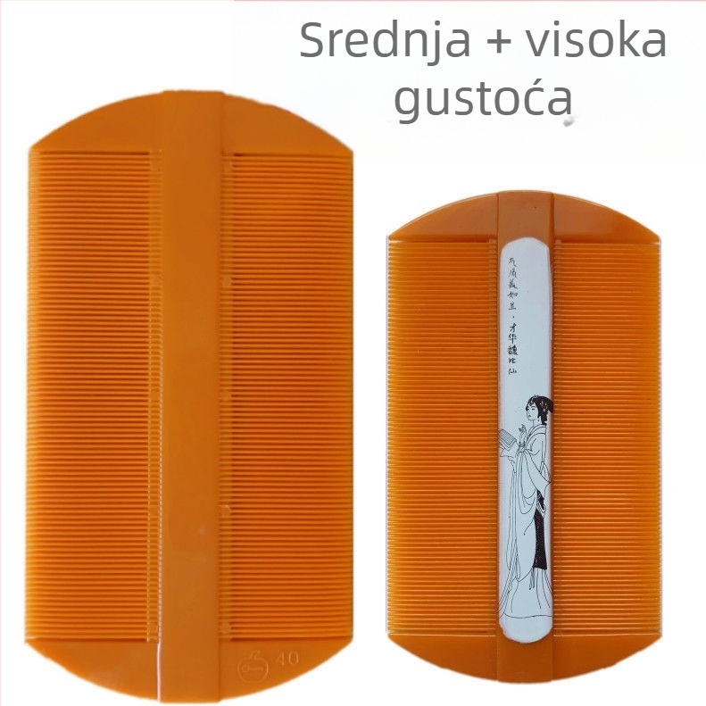 Četka za njegu dlake psa sa finim zubima za uklanjanje buha, jaja buha i peruti (Plastika; Marka: Unique; Nije uvezeno; Za pse)