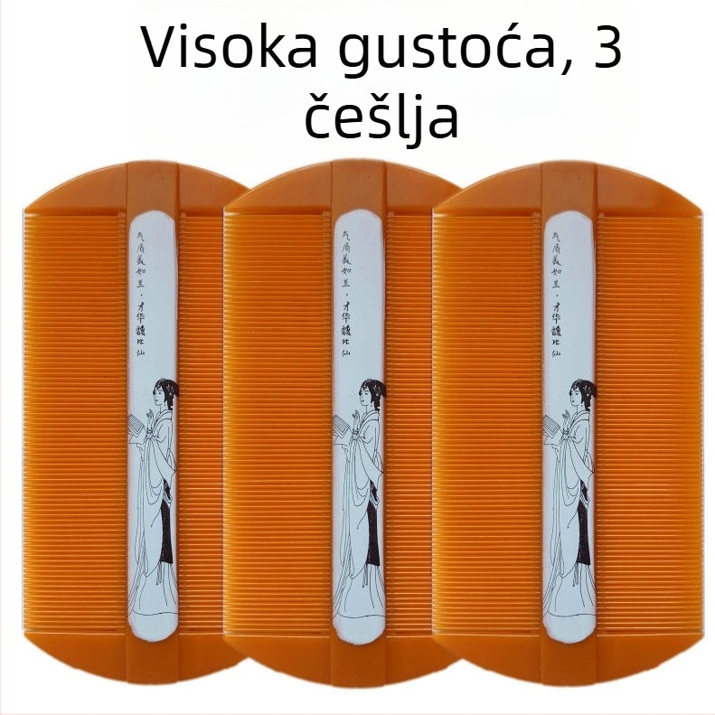 Četka za njegu dlake psa sa finim zubima za uklanjanje buha, jaja buha i peruti (Plastika; Marka: Unique; Nije uvezeno; Za pse)