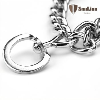 Triple ovratnik za trening psa s željeznim lancem, podesiv