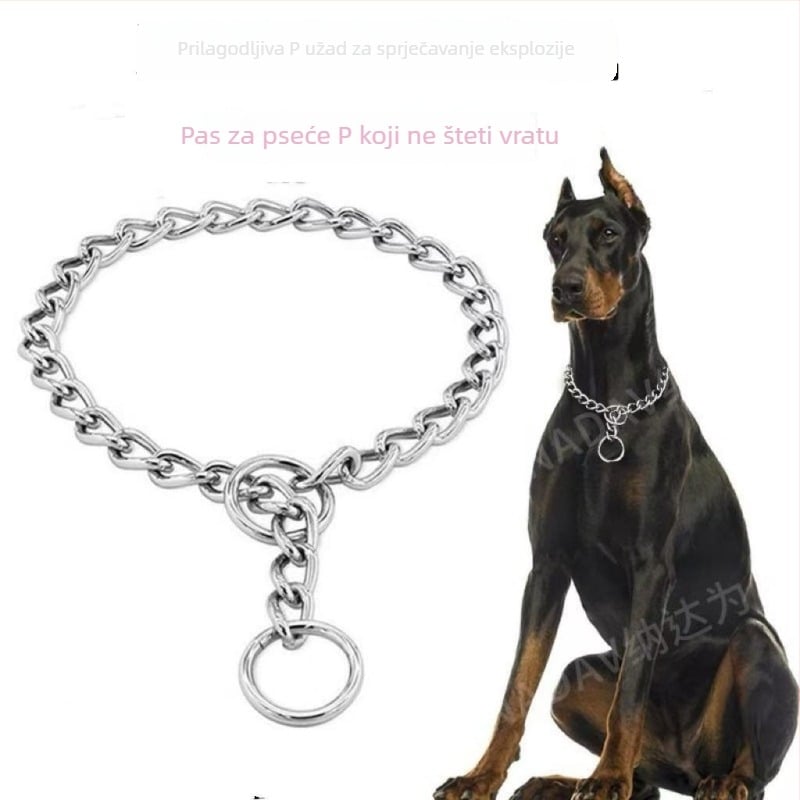 Metalni podesivi ovratnik za pse protiv ugriza, monokromatski uzorak, kaubojski stil