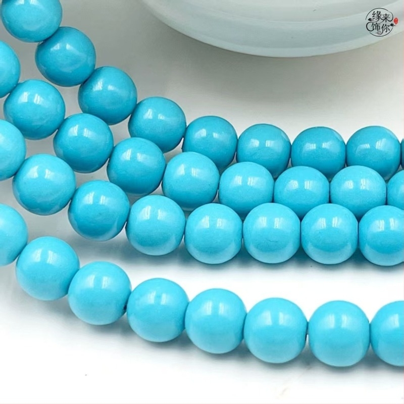 Sintetičke kružne perle za navijanje, uzor Osam očiju, dijelovi za DIY narukvicu