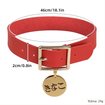 Kožni ovratnik s klavikularnom lancem, model karikaturnog lika, unisex