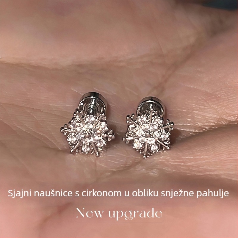 Naušnice Simang Jewelry – vrhunske, sintetički kubični cirkon, titan čelik ušni igle, premaz pravim zlatom, za žene