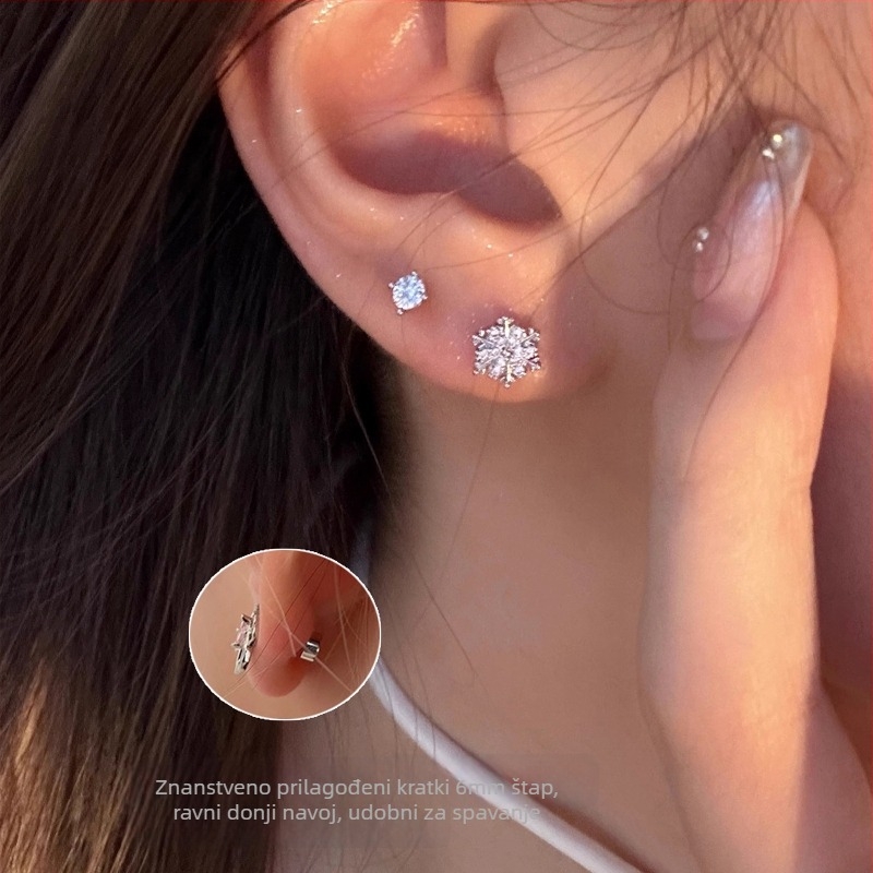 Naušnice Simang Jewelry – vrhunske, sintetički kubični cirkon, titan čelik ušni igle, premaz pravim zlatom, za žene