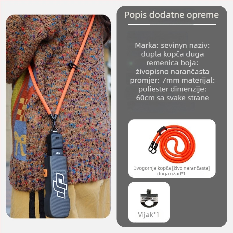 Lanyard za Osmo Pocket 3 s kućištem za zaštitu, najlonski dijagonalni remen