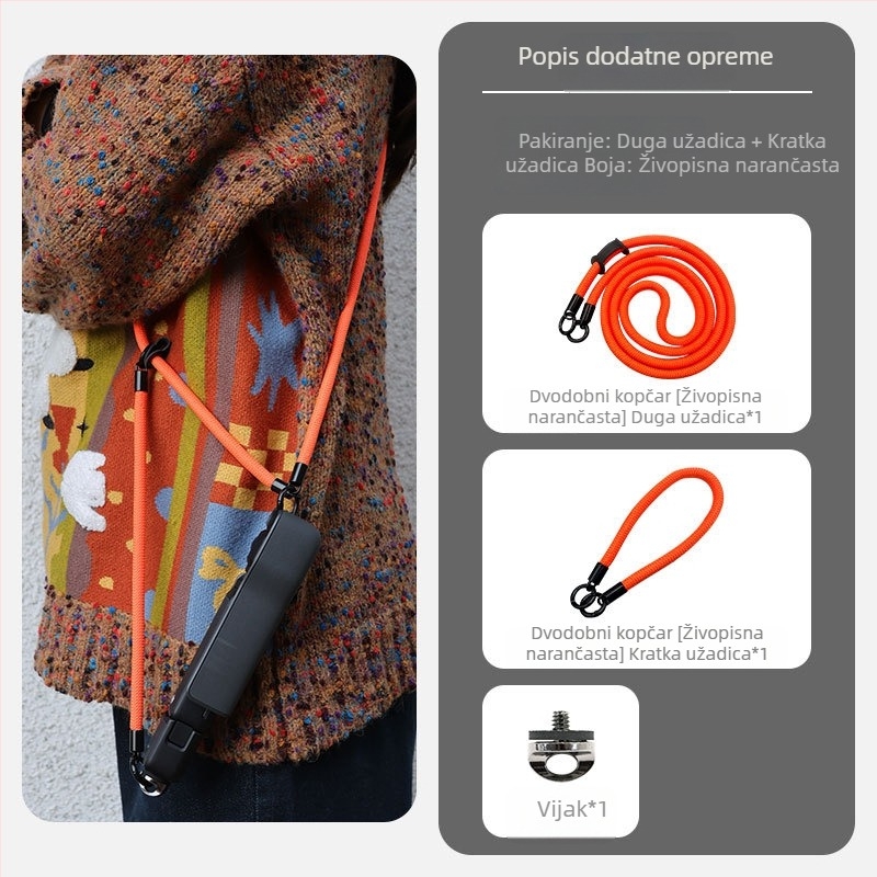Lanyard za Osmo Pocket 3 s kućištem za zaštitu, najlonski dijagonalni remen
