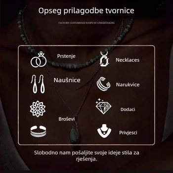 Bakreno ogrlica s personaliziranim graviranim privjeskom, elektroplatiranje, običan lanac, obim 41-50 cm, unisex