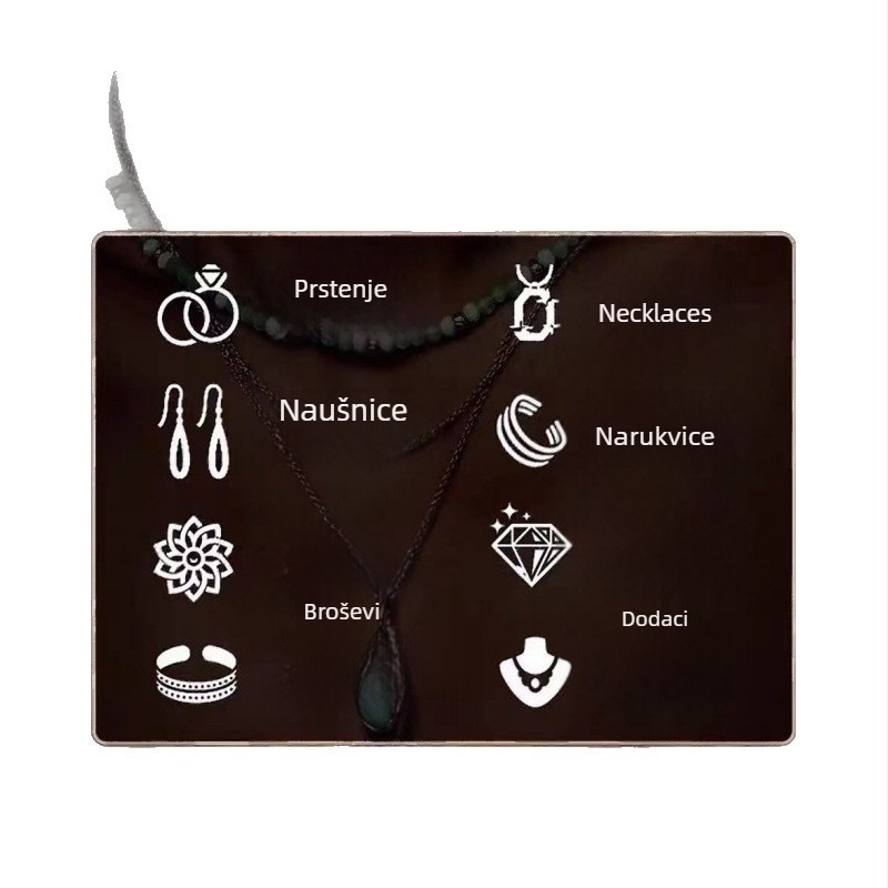 Bakreno ogrlica s personaliziranim graviranim privjeskom, elektroplatiranje, običan lanac, obim 41-50 cm, unisex