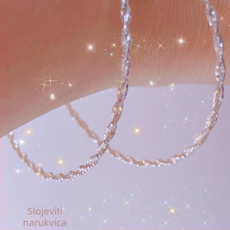 Ogrlica od srebra 925 s twist lancem, privjesak od srebra 925, oko 6 g, marka In the prime of life