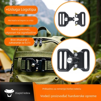 20 mm spona od cinkovog legura, otporna na habanje, za narukvice, torbe i cipele, premaz pečenog laka, 27 g
