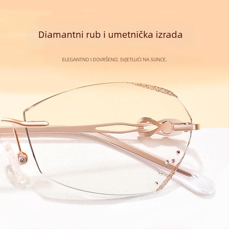 Bezokvirne naočale za čitanje, leće od smole, anti-plavo svjetlo, anti-umor, minimalistički stil, za žene s ovalnim licem (ljeto 2024)