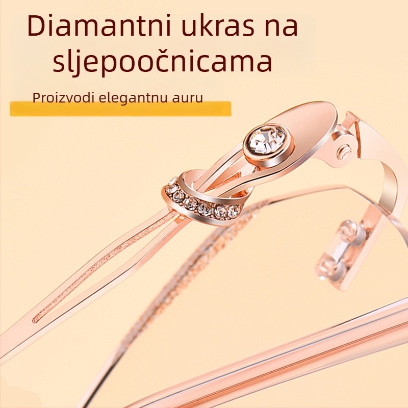 Bezokvirne naočale za čitanje, leće od smole, anti-plavo svjetlo, anti-umor, minimalistički stil, za žene s ovalnim licem (ljeto 2024)