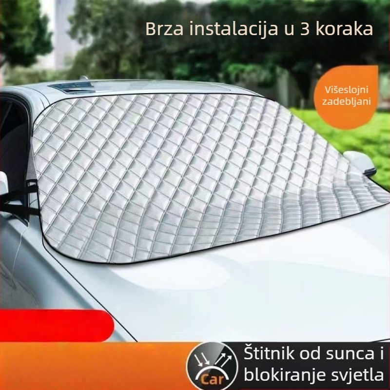Magnetsko pokrivalo za prednje staklo automobila – zaštita od zamrzavanja i snijega, zaštita od lišća, univerzalno, debelo, s jakim magnetima