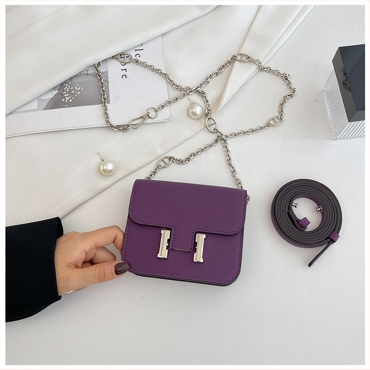 PU crossbody torbica s poklopcem, vodoravni kvadratni oblik, unutarnji ID džep
