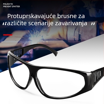 Zaštitne naočale za zavarivanje plinsko i argonsko zavarivanje — PVC okvir, leća 1,5 mm, 99% propusnost svjetla