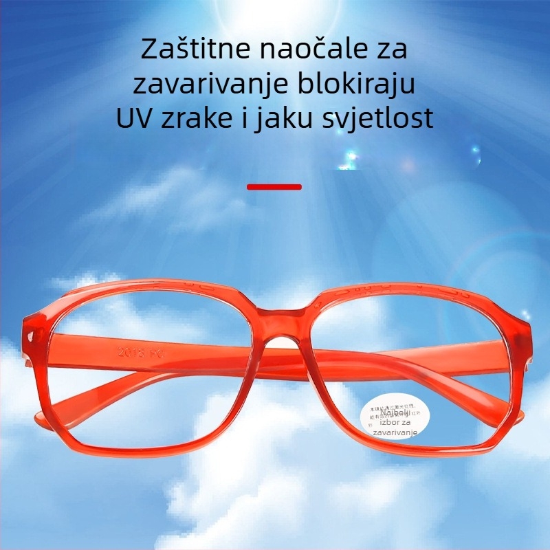 Zaštitne naočale za zavarivanje plinsko i argonsko zavarivanje — PVC okvir, leća 1,5 mm, 99% propusnost svjetla