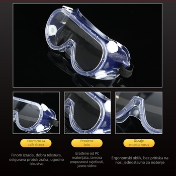 Zaštitne naočale za biciklizam, PC materijal, debljina leće 1,2 mm, otporne na vjetar, prašinu, magljenje