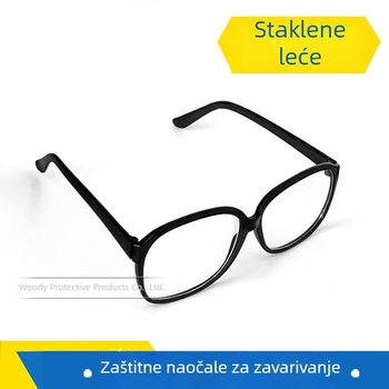 Woody 868 Zaštitne naočale s PC + plano lećama, debljina 2 mm, 99% propusnost svjetla, zaštita od prašine i prskanja pri zavarivanju