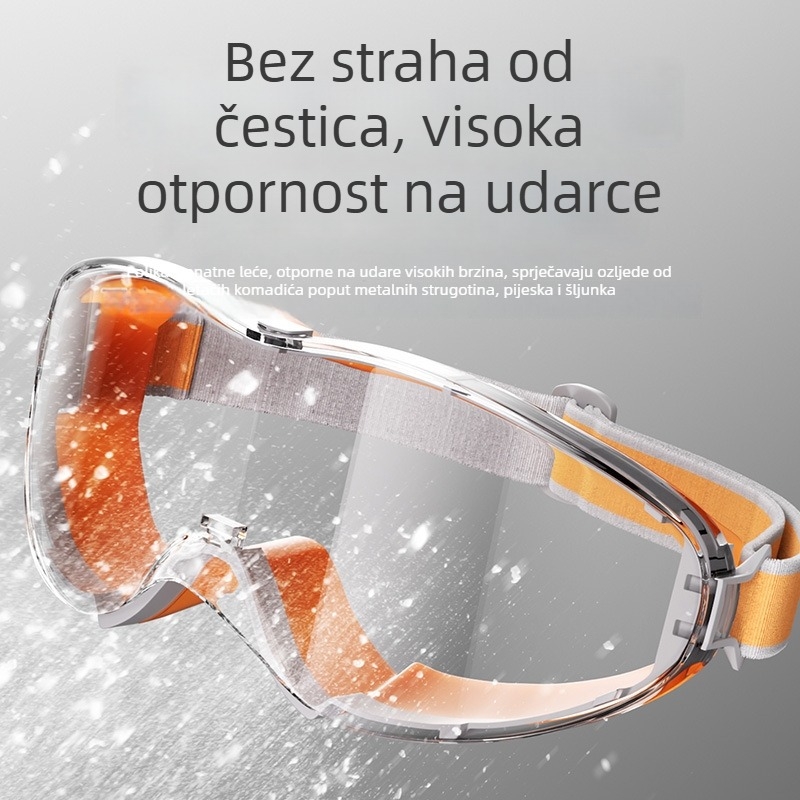 Industrijske zaštitne naočale s anti-fog zaštitom, vodootporne, otporne na vjetar i prašinu; pogodne za rezanje, brušenje i zavarivanje; marka Lichang, okvir od TPE-a, kod S2323