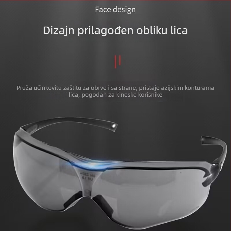 3M10435 Zaštitne naočale za biciklizam, UV zaštita, anti-fog, otporne na udarce, otporne na vjetar i prašinu, crni okvir