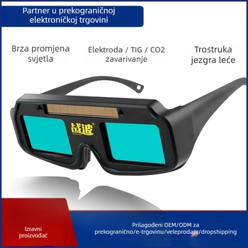 Zaštitne naočale za zavarivanje s automatskim zatamnjenjem, tekućokristalni materijal, debljina leće 0,3 mm, model W399, protiv odsjaja