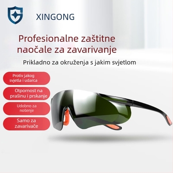 Zaštitne naočale za zavarivanje, polykarbonatne leće, zaštita pri rezanju, antirefleksija i zaštita očiju, otporne na udarce, model XGY-9H