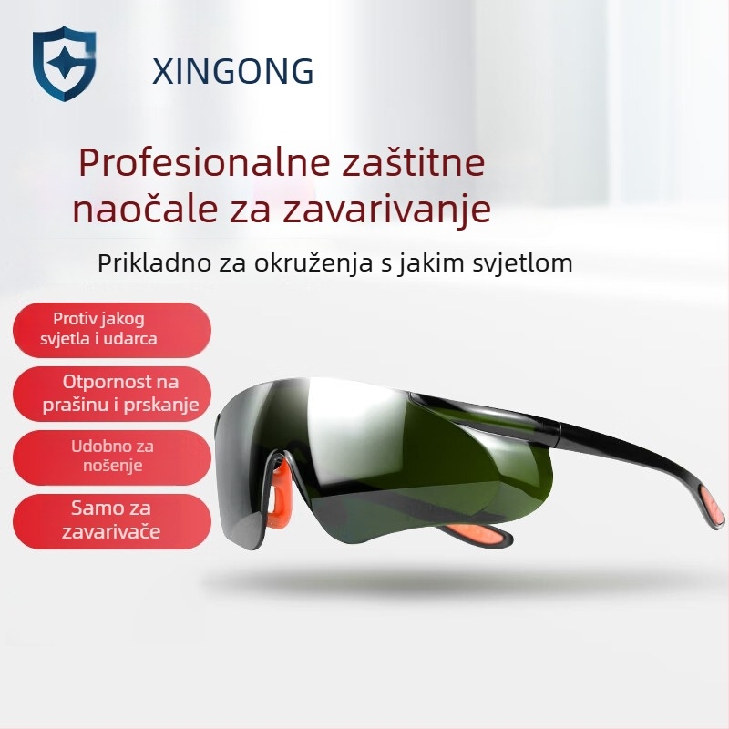 Zaštitne naočale za zavarivanje, polykarbonatne leće, zaštita pri rezanju, antirefleksija i zaštita očiju, otporne na udarce, model XGY-9H