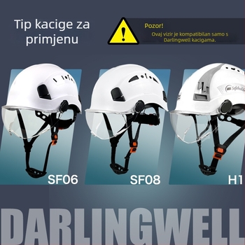 Naočale za kacigu DL-SF06, materijal CR08PC, zaštita od udara