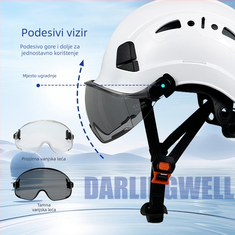 Naočale za kacigu DL-SF06, materijal CR08PC, zaštita od udara