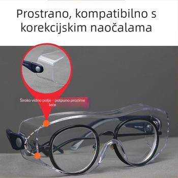 Zaštitne naočale, PC materijal, model EE-16; funkcije: zaštita od prašine, zaštita od udara, zaštita od prskanja