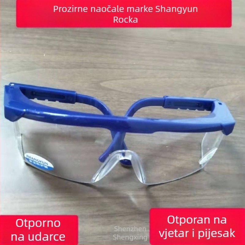 Zaštitne naočale protiv prašine, vjetra i prskanja s prozirnim lećama, otporne na udarce