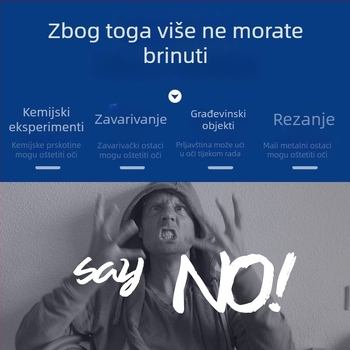 Zavarivačke naočale, okvir od smole, odvojivi okvir, leća debljine 1,5 mm, anti-sjaja i otporne na udarce