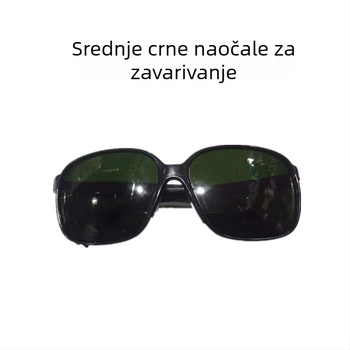 Naočale za zavarivanje s crnim okvirom i lećama, otporne na vjetar i na udarce, zaštitne za zavarivanje, 98% propusnost svjetla