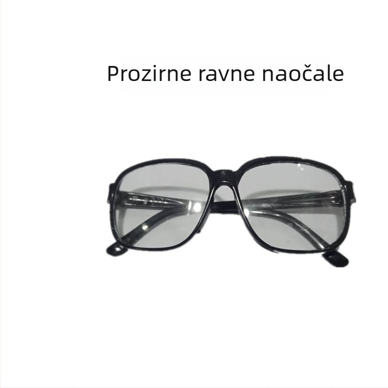 Naočale za zavarivanje s crnim okvirom i lećama, otporne na vjetar i na udarce, zaštitne za zavarivanje, 98% propusnost svjetla